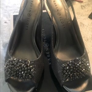 Karen Scott pewter dress occasion heels